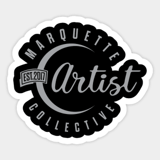 Marquette Artist Collective grey logo Sticker